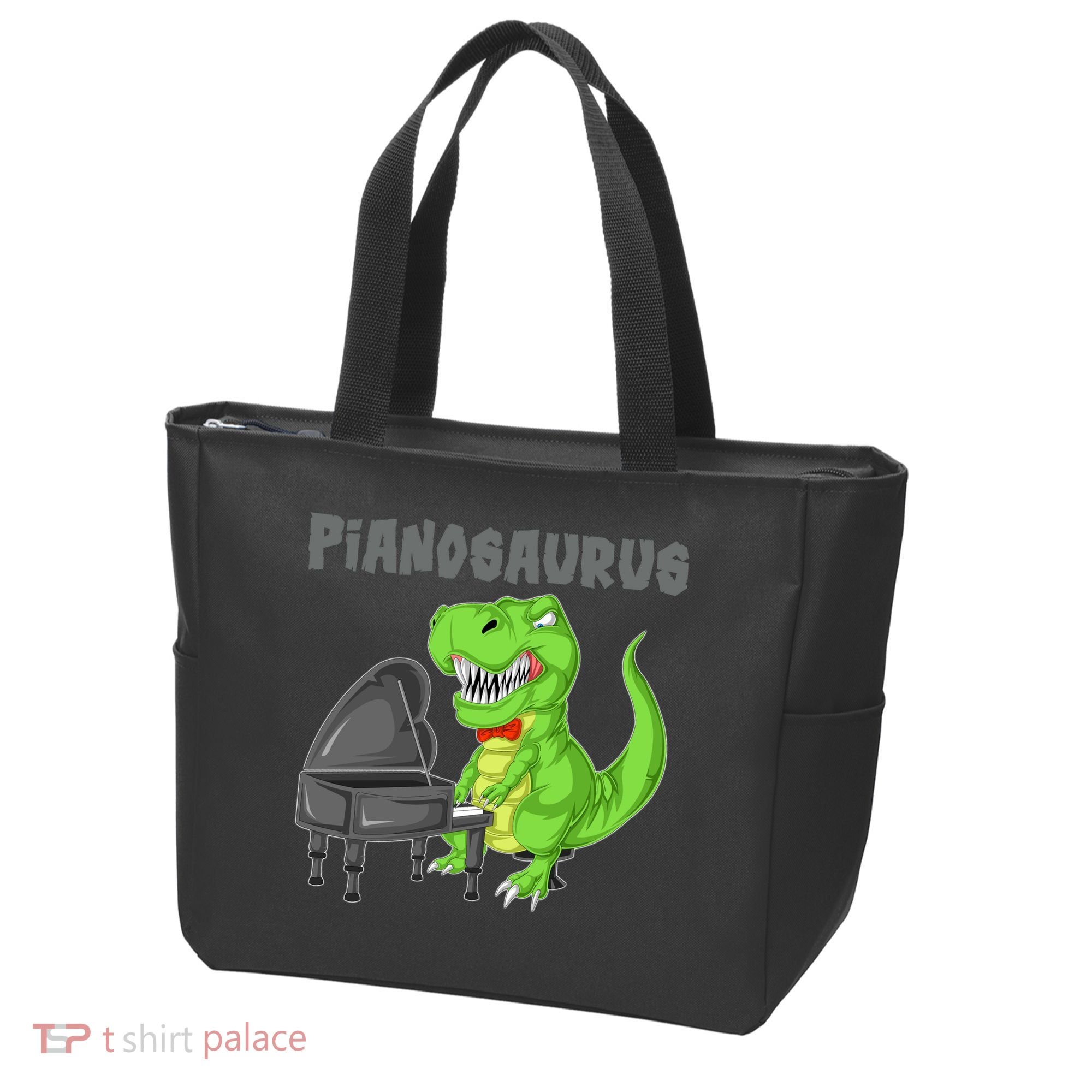 Pianosaurus Piano Dinosaur Tote Bag