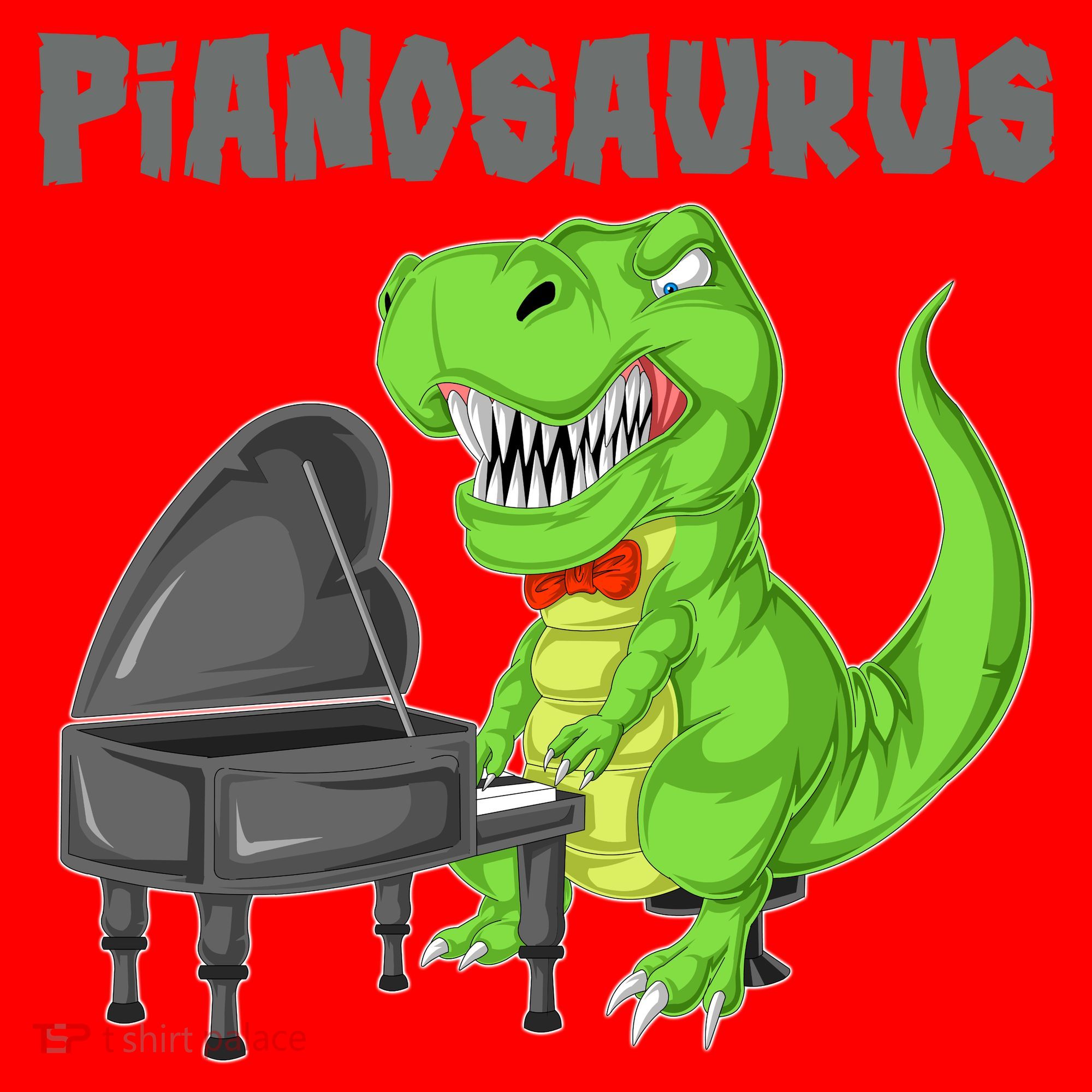 Pianosaurus Piano Dinosaur Santa Hat