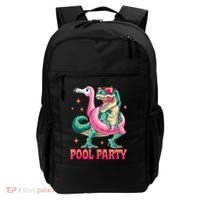Pool Party Dinosaurflamingo Float Funny T Rex Gifts Tank Top Backpack thumb 0