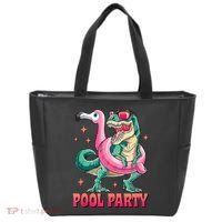 Pool Party Dinosaurflamingo Float Funny T Rex Gifts Tank Top Tote Bag thumb 0