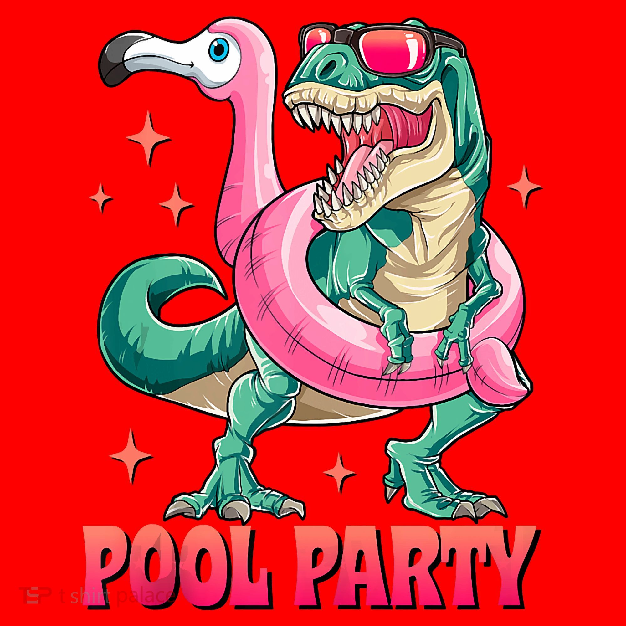 Pool Party Dinosaurflamingo Float Funny T Rex Gifts Tank Top Santa Hat