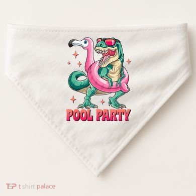 Pool Party Dinosaurflamingo Float Funny T Rex Gifts Tank Top USA-Made Doggie Bandana