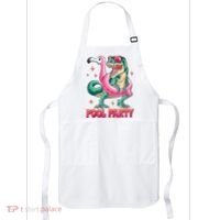 Pool Party Dinosaurflamingo Float Funny T Rex Gifts Tank Top Apron thumb 0