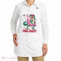 Pool Party Dinosaurflamingo Float Funny T Rex Gifts Tank Top Apron thumb 2