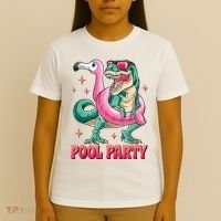 Pool Party Dinosaurflamingo Float Funny T Rex Gifts Tank Top T-Shirt thumb 4
