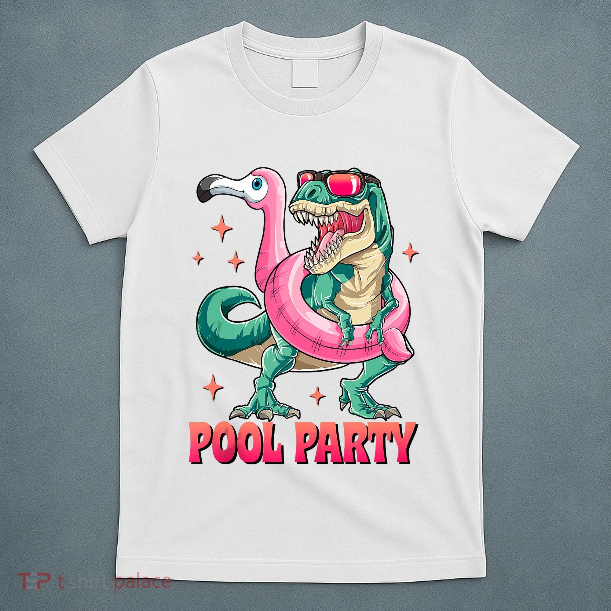 Pool Party Dinosaurflamingo Float Funny T Rex Gifts Tank Top T-Shirt