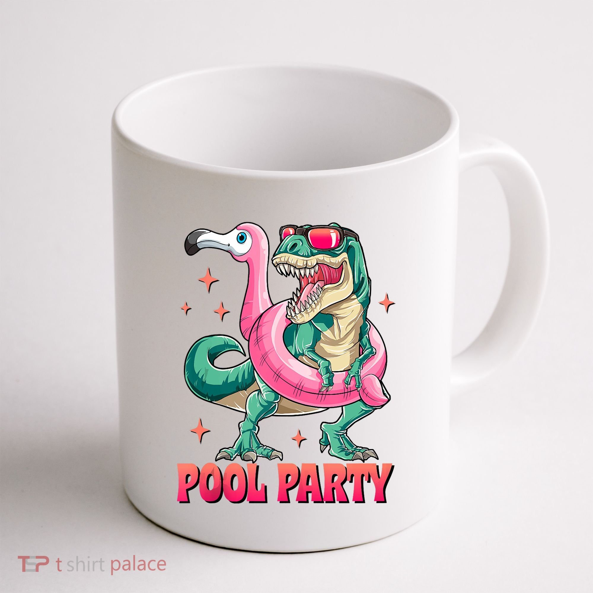 Pool Party Dinosaurflamingo Float Funny T Rex Gifts Tank Top Coffee Mug