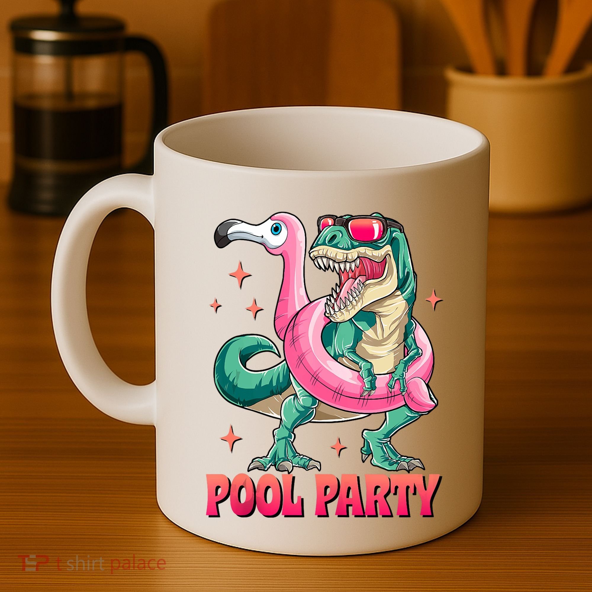 Pool Party Dinosaurflamingo Float Funny T Rex Gifts Tank Top Coffee Mug