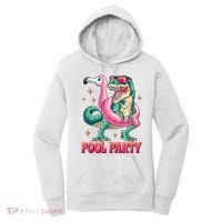 Pool Party Dinosaurflamingo Float Funny T Rex Gifts Tank Top Women's Hoodie thumb 0