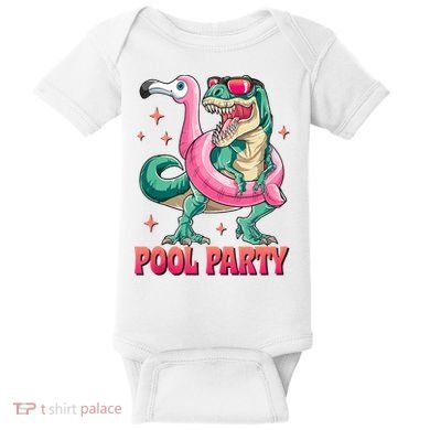 Pool Party Dinosaurflamingo Float Funny T Rex Gifts Tank Top Baby Bodysuit