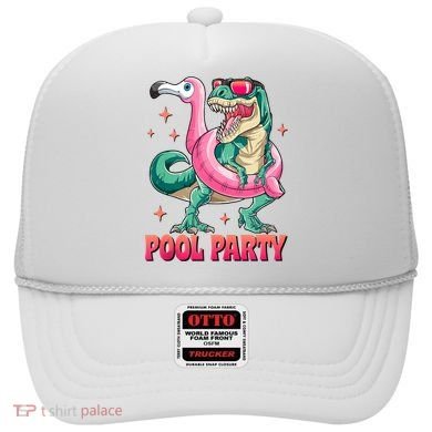 Pool Party Dinosaurflamingo Float Funny T Rex Gifts Tank Top Hat