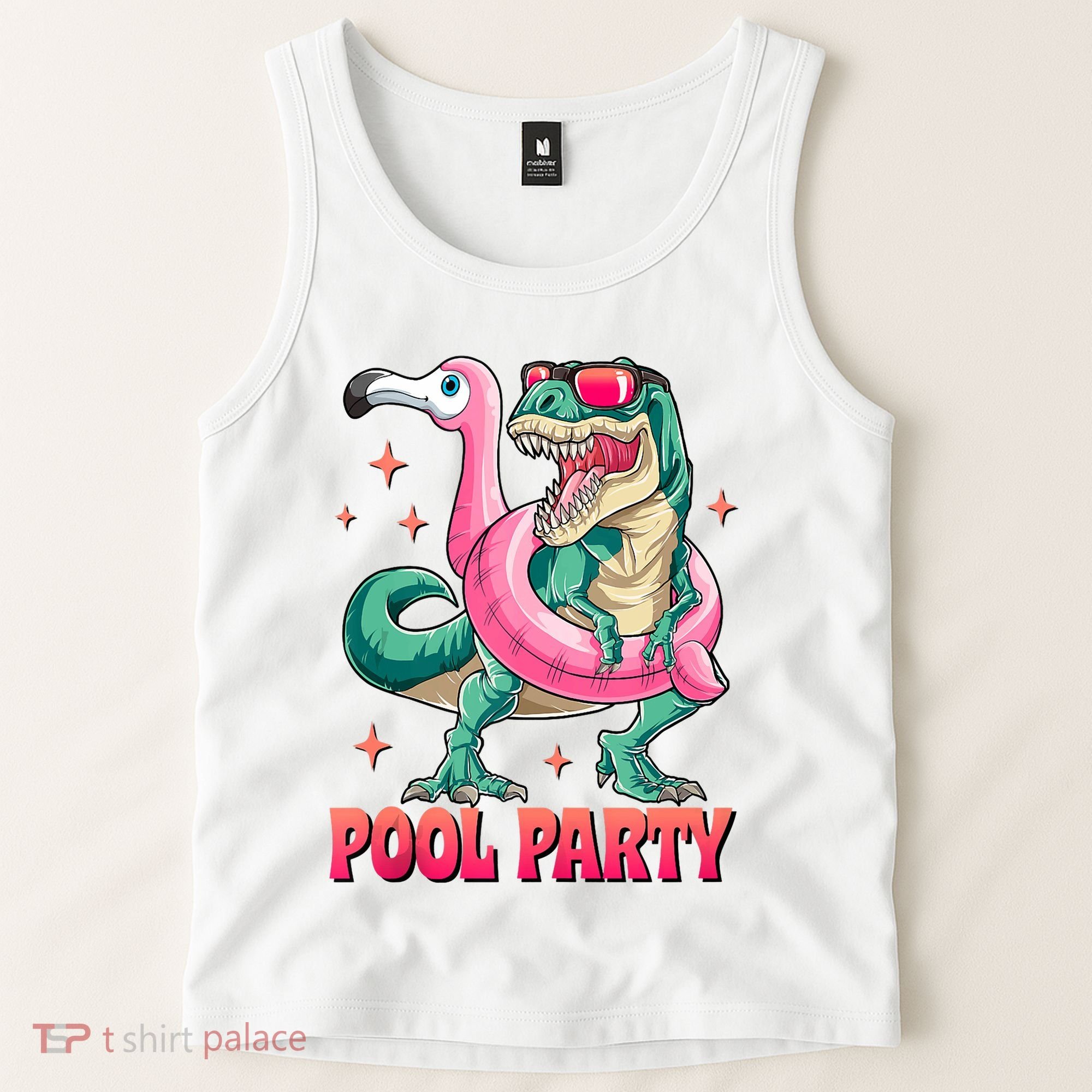 Pool Party Dinosaurflamingo Float Funny T Rex Gifts Tank Top Tank Top