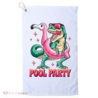 Pool Party Dinosaurflamingo Float Funny T Rex Gifts Tank Top Golf Towel thumb 0