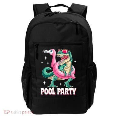 Pool Party Dinosaur Flamingo Float Funny T Rex Summer Backpack