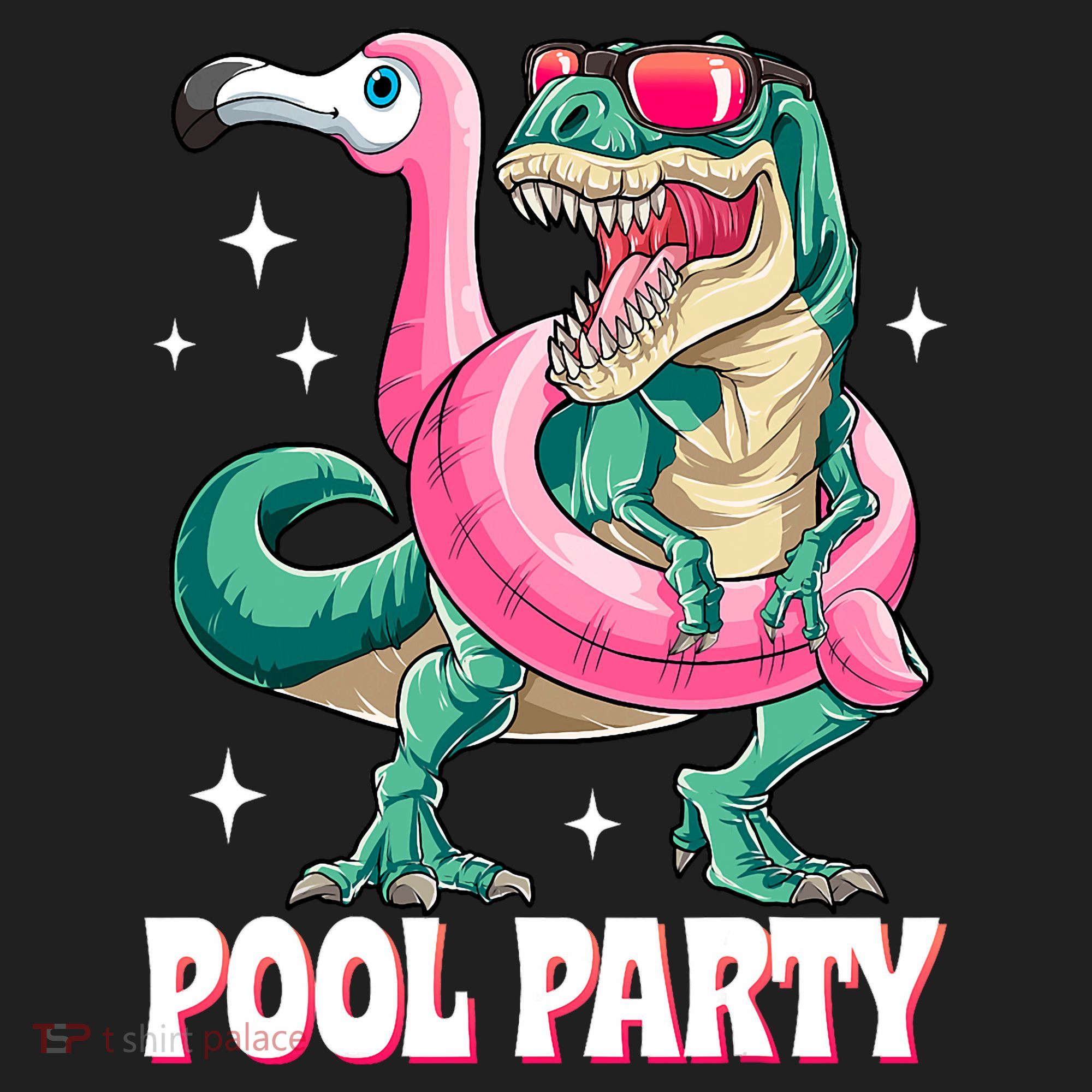 Pool Party Dinosaur Flamingo Float Funny T Rex Summer Beanie
