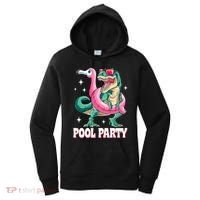 Pool Party Dinosaur Flamingo Float Funny T Rex Summer Women's Hoodie thumb 0