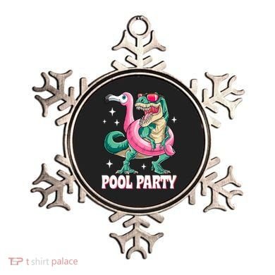 Pool Party Dinosaur Flamingo Float Funny T Rex Summer Ornament