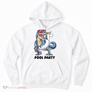 Pool Party Dinosaur Unicorn Funny T Rex Float Rainbow Cute Tank Top Hoodie