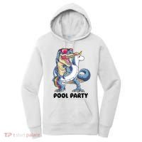Pool Party Dinosaur Unicorn Funny T Rex Float Rainbow Cute Tank Top Women's Hoodie thumb 0