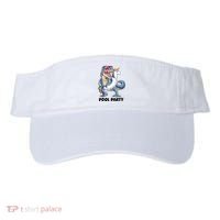 Pool Party Dinosaur Unicorn Funny T Rex Float Rainbow Cute Tank Top Visor thumb 0
