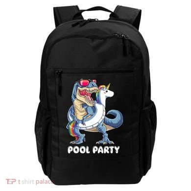 Pool Party Dinosaur Unicorn T Rex Float Rainbow Gift Backpack