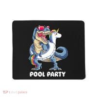 Pool Party Dinosaur Unicorn T Rex Float Rainbow Gift Mousepad thumb 0