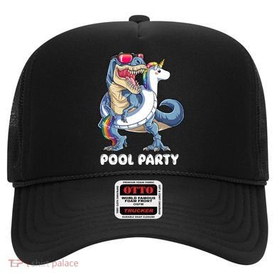 Pool Party Dinosaur Unicorn T Rex Float Rainbow Gift Hat