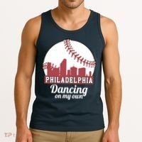 Phillies Philly Dancing On My Own Philadelphia Baseball Tank Top thumb 3
