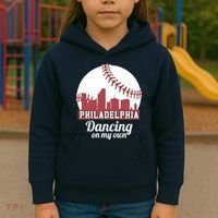 Phillies Philly Dancing On My Own Philadelphia Baseball Kids Hoodie thumb 3