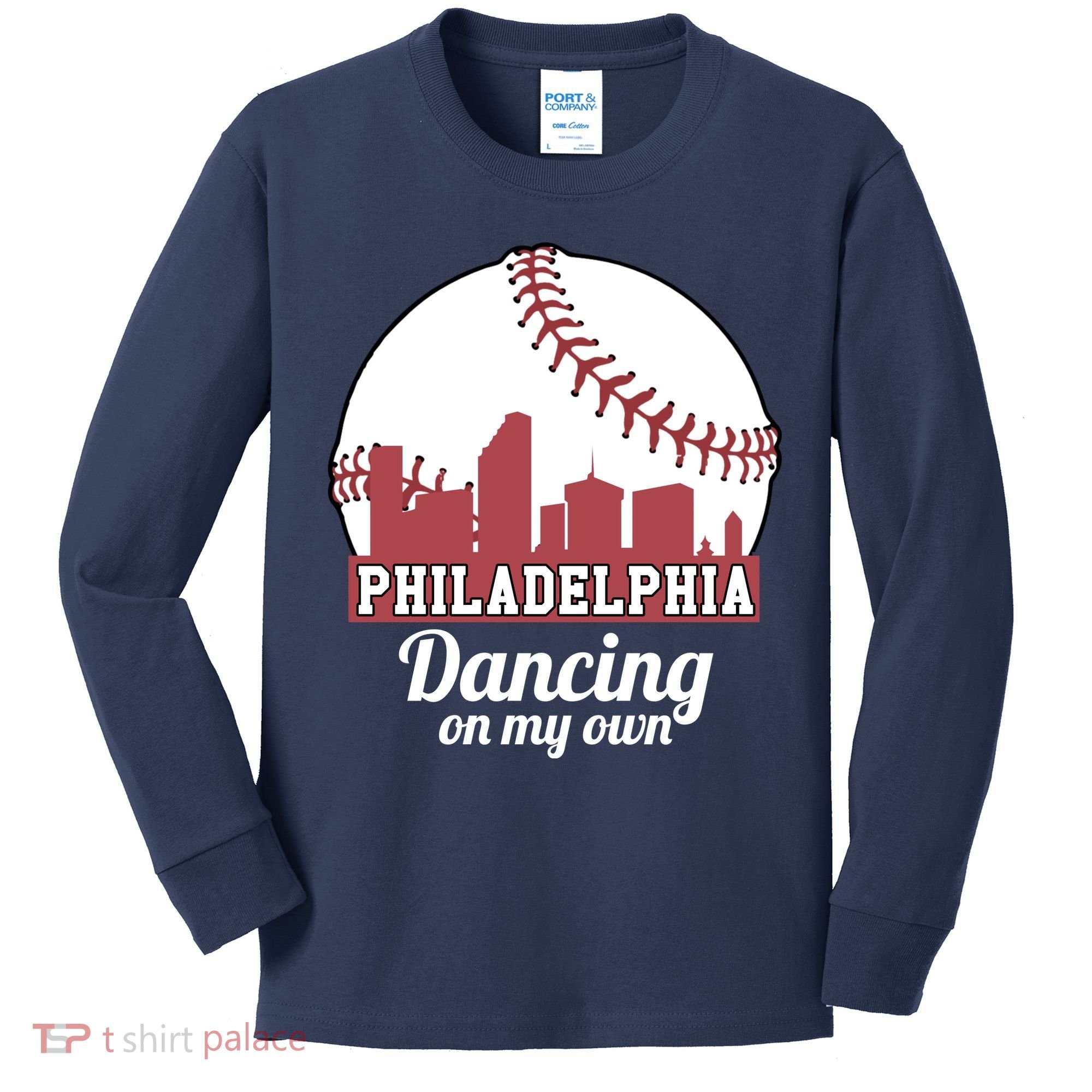 Phillies Philly Dancing On My Own Philadelphia Baseball Kids Long Sleeve Shirt
