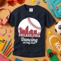 Phillies Philly Dancing On My Own Philadelphia Baseball Kids T-Shirt thumb 3