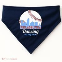 Phillies Philly Dancing On My Own Philadelphia Baseball USA-Made Doggie Bandana thumb 0