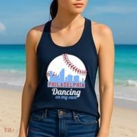 Phillies Philly Dancing On My Own Philadelphia Baseball Women's Tank Top thumb 2