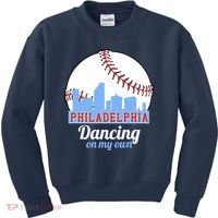Phillies Philly Dancing On My Own Philadelphia Baseball Kids Sweatshirt thumb 0
