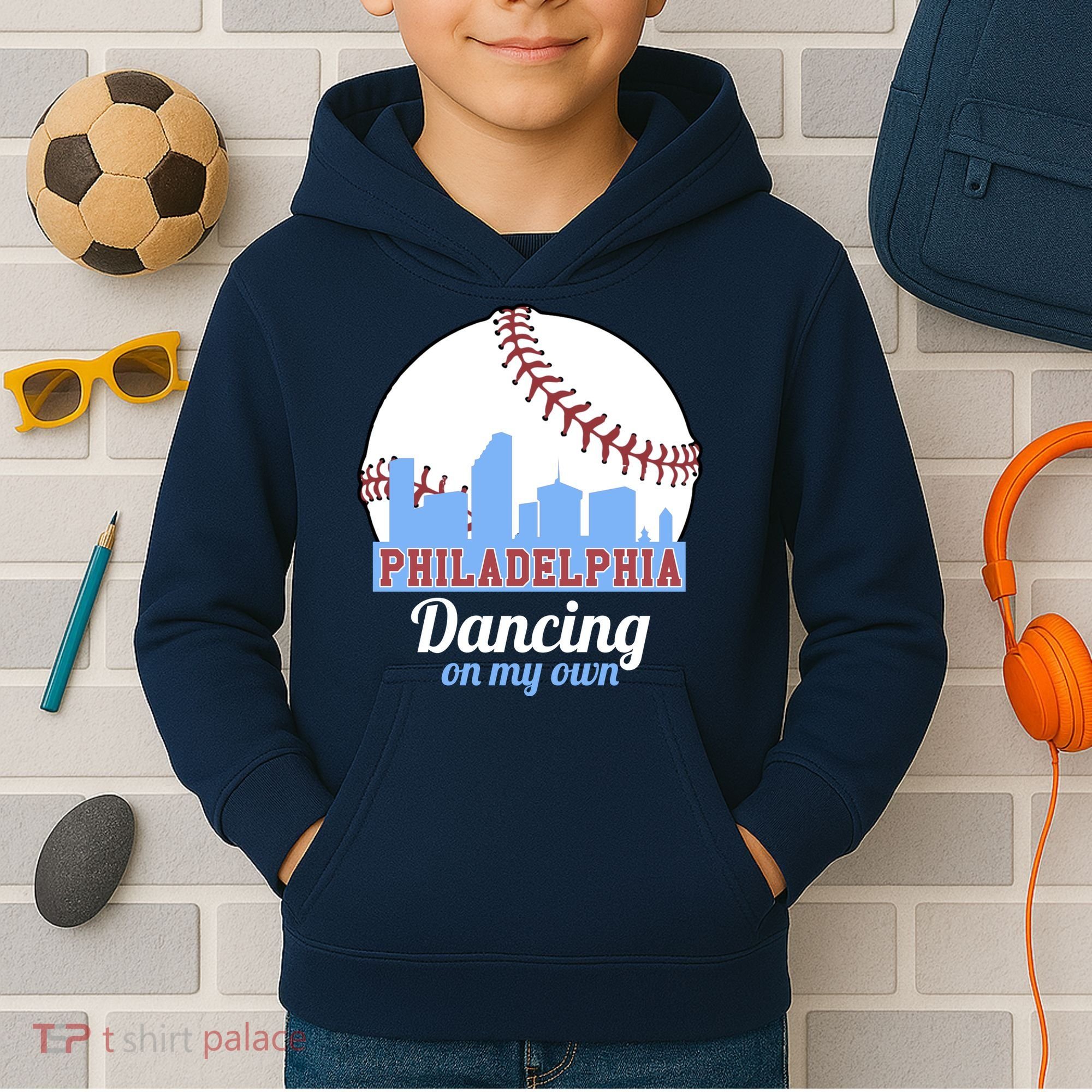 Phillies Philly Dancing On My Own Philadelphia Baseball Kids Hoodie