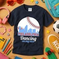 Phillies Philly Dancing On My Own Philadelphia Baseball Kids T-Shirt thumb 3