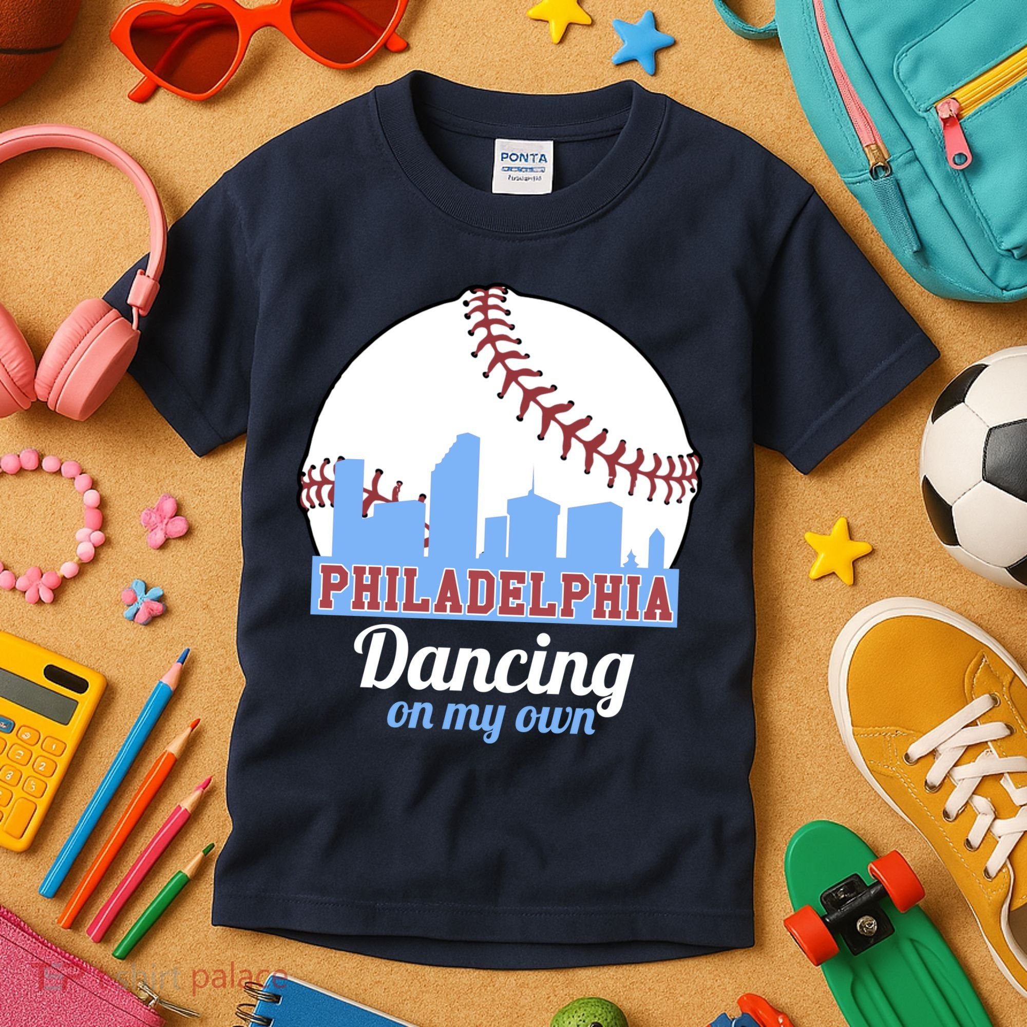 Phillies Philly Dancing On My Own Philadelphia Baseball Kids T-Shirt
