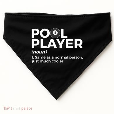 Pool Player Definition Funny Billiards Gift USA-Made Doggie Bandana
