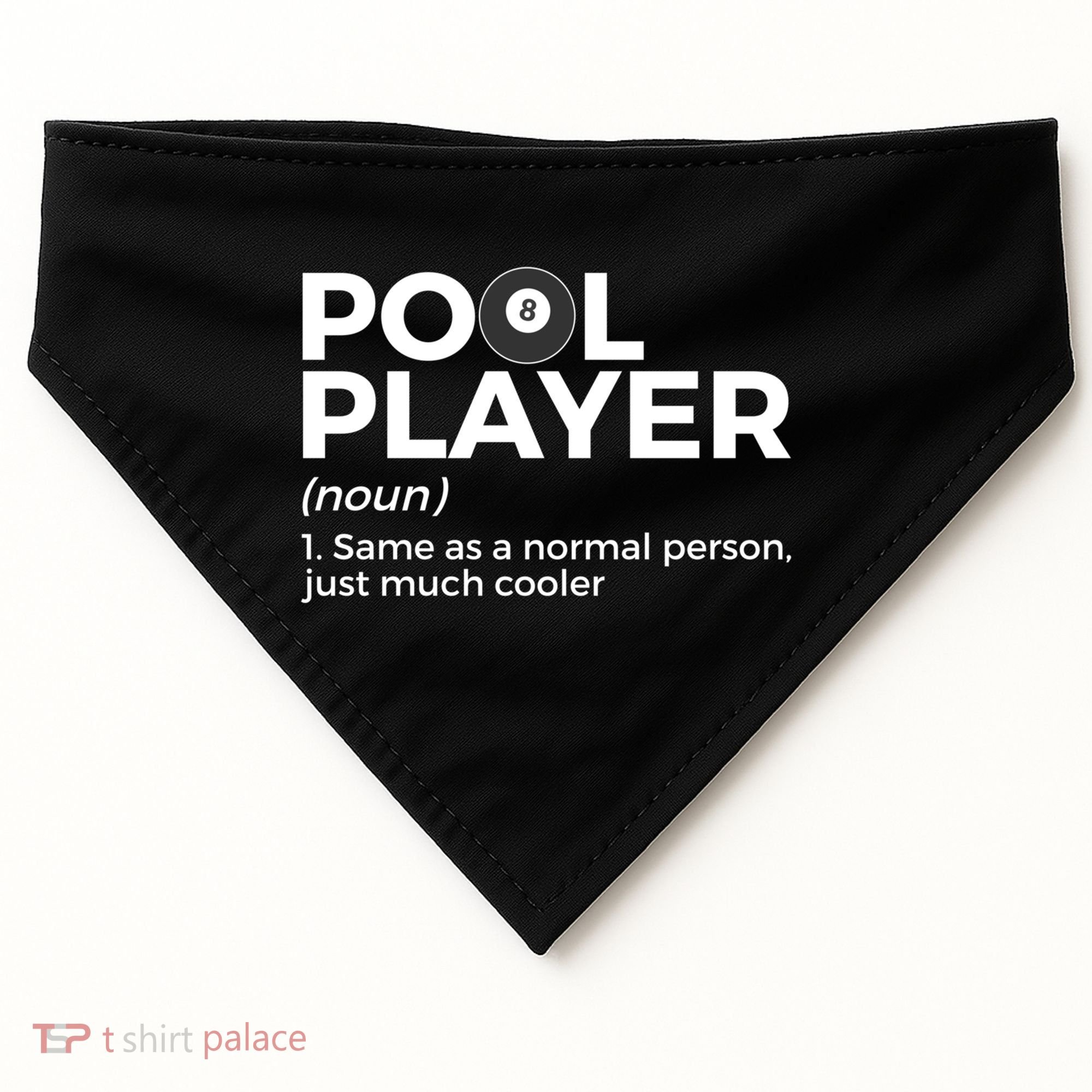 Pool Player Definition Funny Billiards Gift USA-Made Doggie Bandana