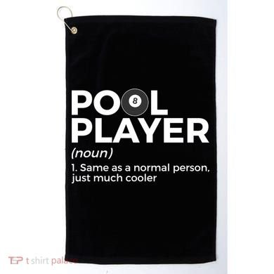 Pool Player Definition Funny Billiards Gift Golf Towel