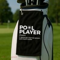 Pool Player Definition Funny Billiards Gift Golf Towel thumb 2