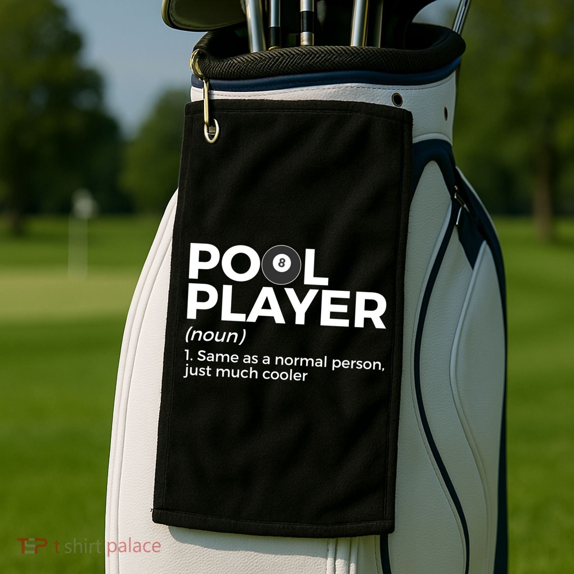 Pool Player Definition Funny Billiards Gift Golf Towel