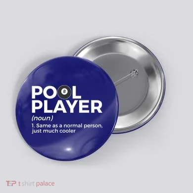 Pool Player Definition Funny Billiards Gift Button