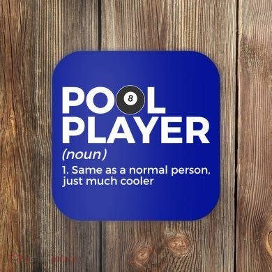 Pool Player Definition Funny Billiards Gift Coaster