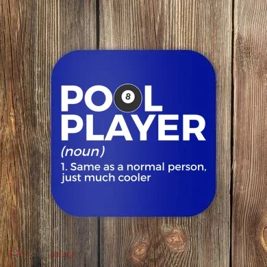 Pool Player Definition Funny Billiards Gift Coaster
