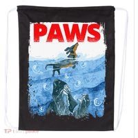 Paws Paw Dachshund Dog Retro Drawstring Bag thumb 0