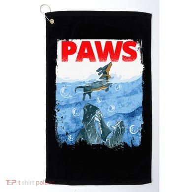 Paws Paw Dachshund Dog Retro Golf Towel