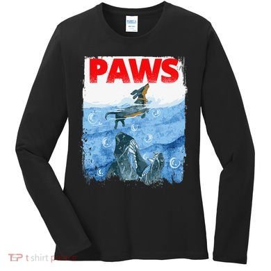 Paws Paw Dachshund Dog Retro Women's Long Sleeve Shirt