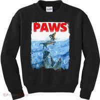 Paws Paw Dachshund Dog Retro Kids Sweatshirt thumb 0