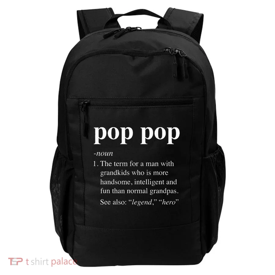 Pop Pop Definition Funny Poppop Dictionary Backpack